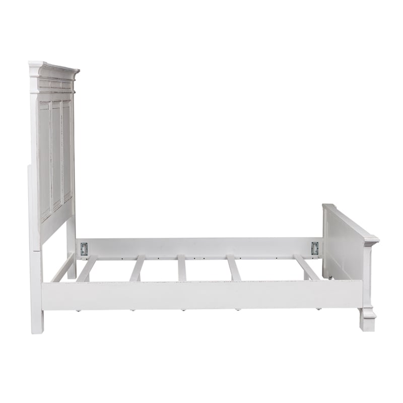 Abbey Park White King Panel Bed