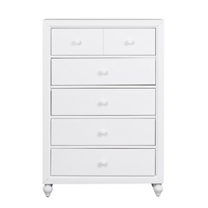cottage view white 5 drawer chest