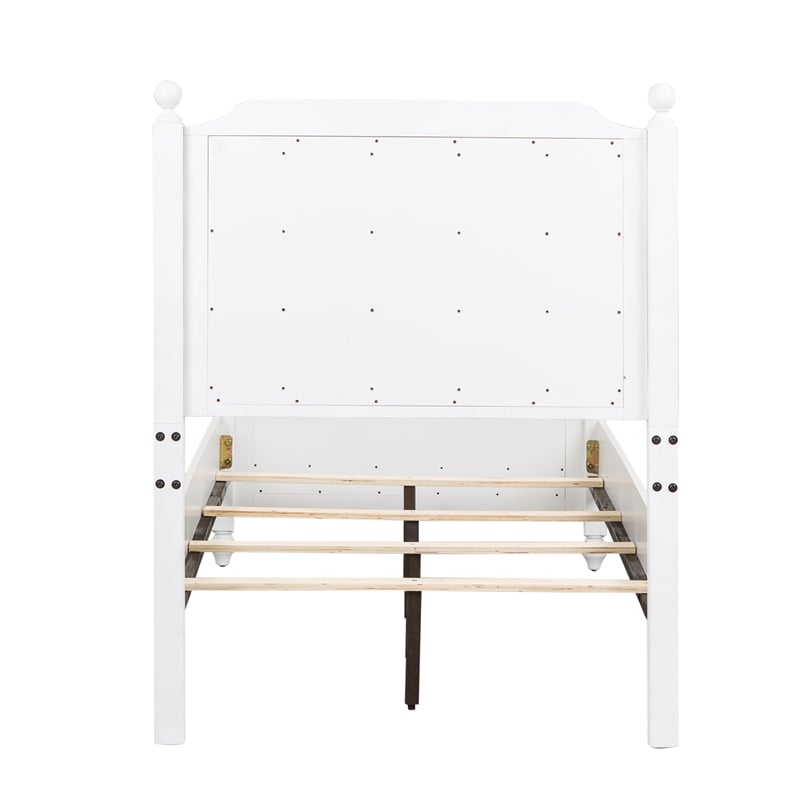 Cottage View White Twin Wood Panel Bed