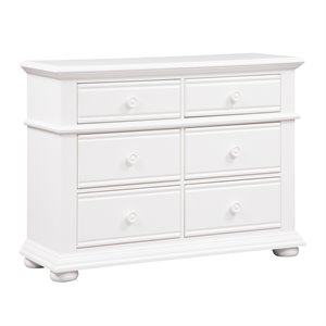 summer house white 6 drawer dresser