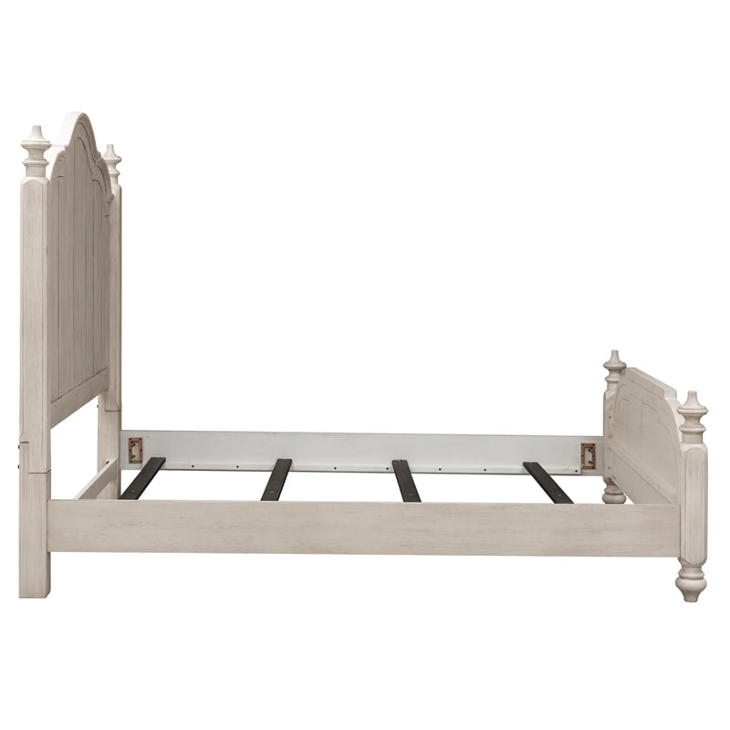 Farmhouse Reimagined White King Poster Bed