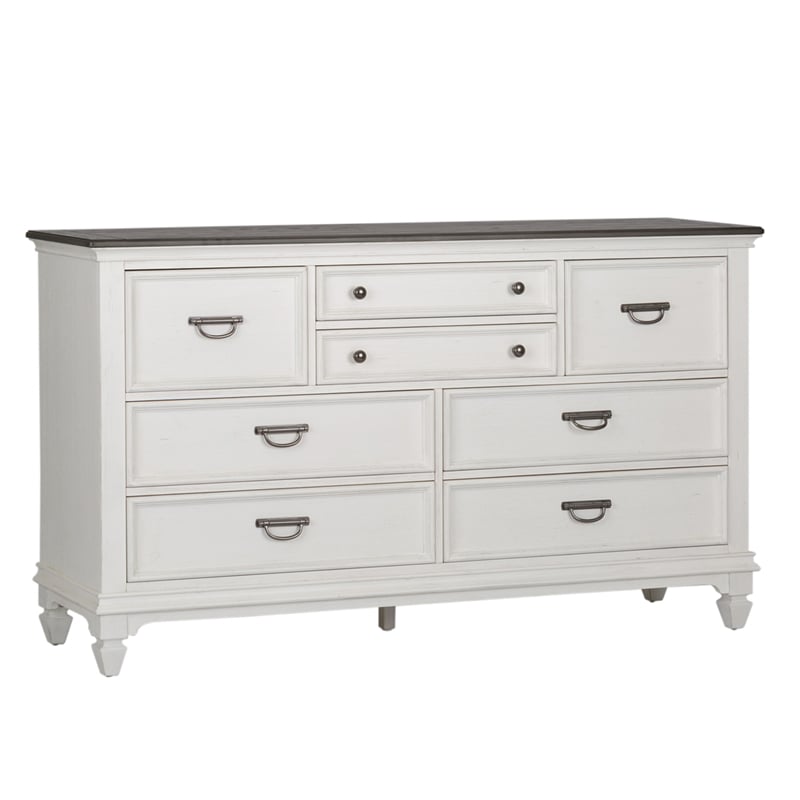 Allyson Park White 8 Drawer Dresser