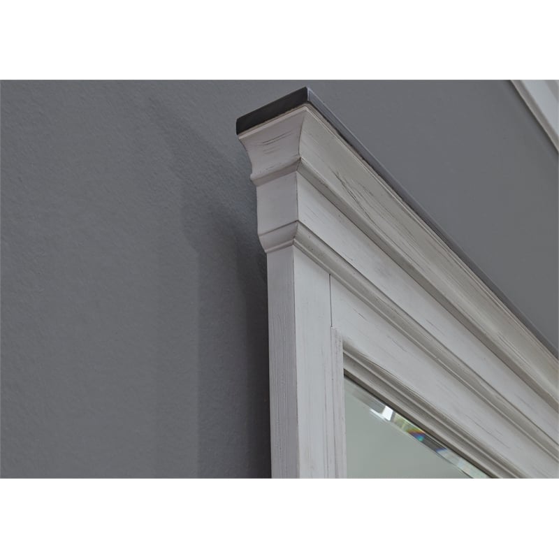 Allyson Park White Crown Mirror