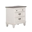 Allyson Park White Night Stand w/ Charging Station