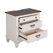 Allyson Park White Night Stand w/ Charging Station