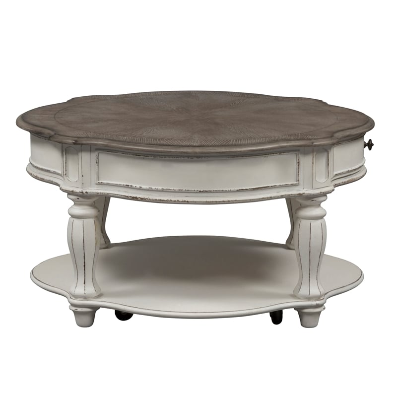 Magnolia Manor White 3 Piece Set (1-Cocktail 2-End Tables)