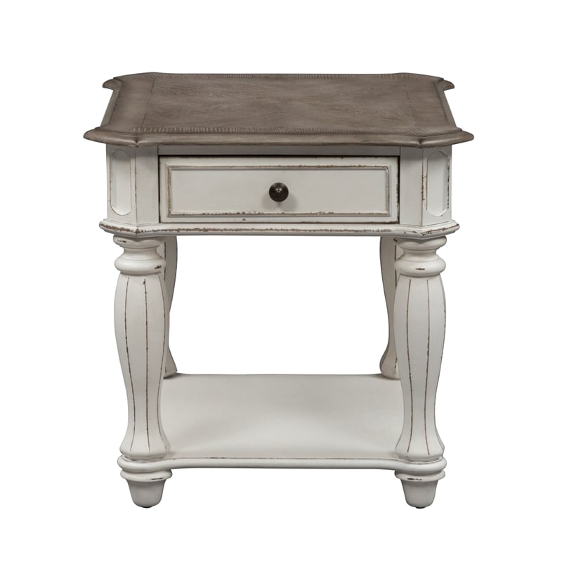 Magnolia Manor White 3 Piece Set (1-Cocktail 2-End Tables)
