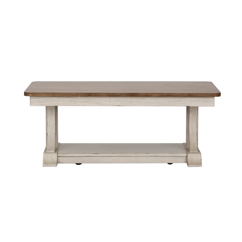 Farmhouse Reimagined White 3 Piece Set (1-Cocktail 2-End Tables)