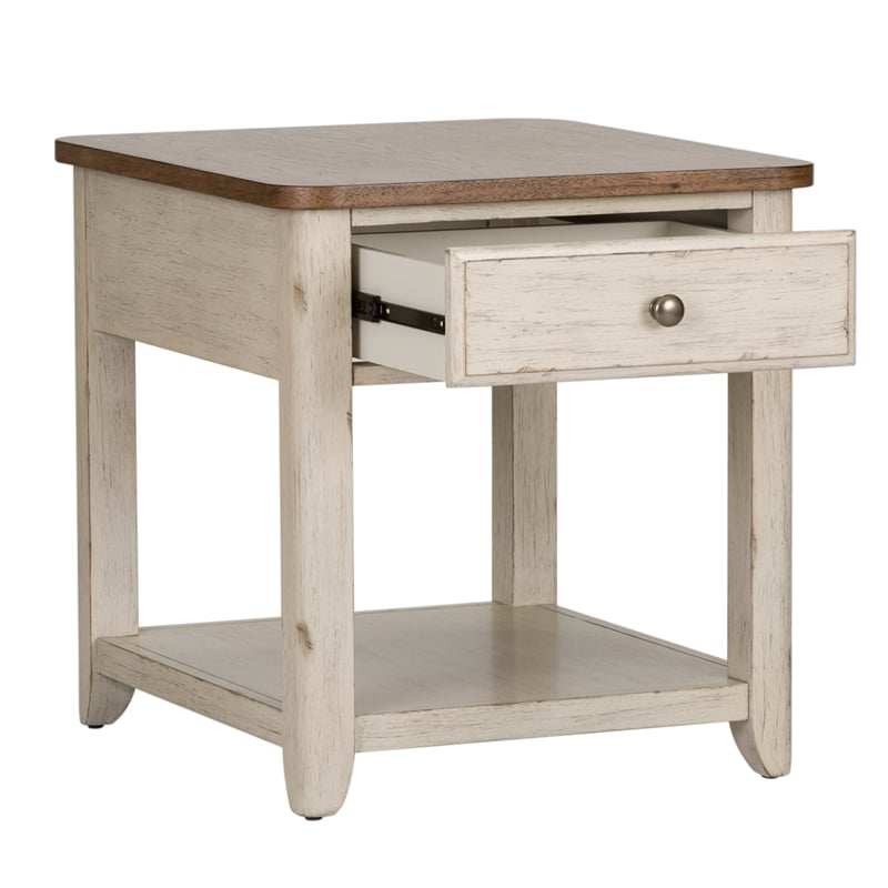 Farmhouse Reimagined White 3 Piece Set (1-Cocktail 2-End Tables)