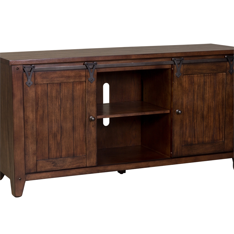 Lake House Dark Brown TV Console