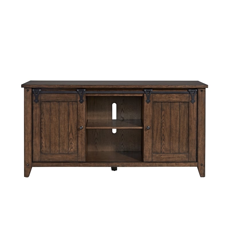 Lake House Dark Brown TV Console