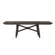 Double Bridge Dark Brown 6 Piece Trestle Table Set