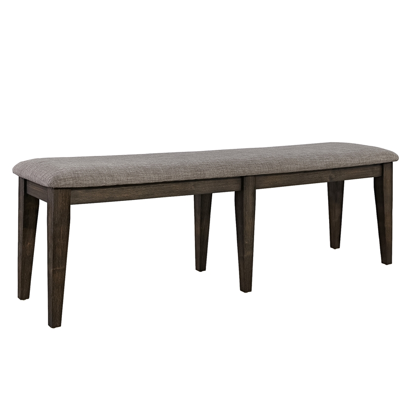 Double Bridge Dark Brown 6 Piece Trestle Table Set