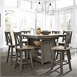 Lindsey Farm Light Gray 7 Piece Gathering Table Set