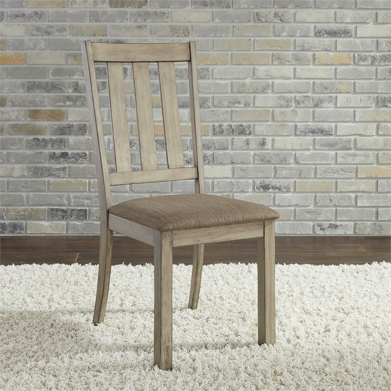 Liberty Furniture Sun Valley Slat Back Side Chair (RTA) Sandstone/Brown