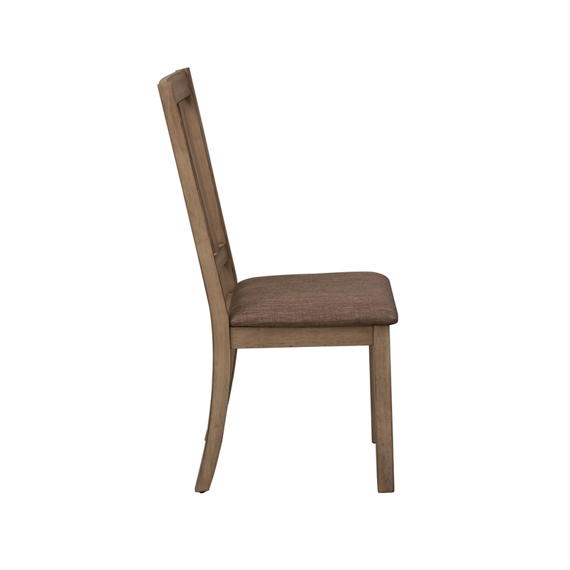 Liberty Furniture Sun Valley Slat Back Side Chair (RTA) Sandstone/Brown