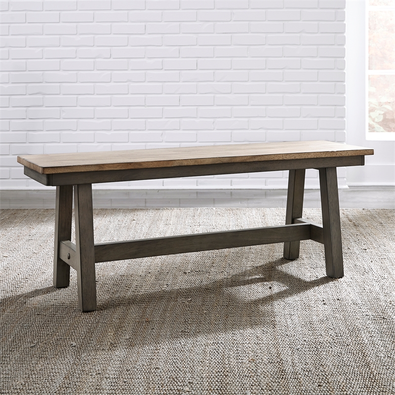 Lindsey Farm Light Gray Backless Bench (RTA)