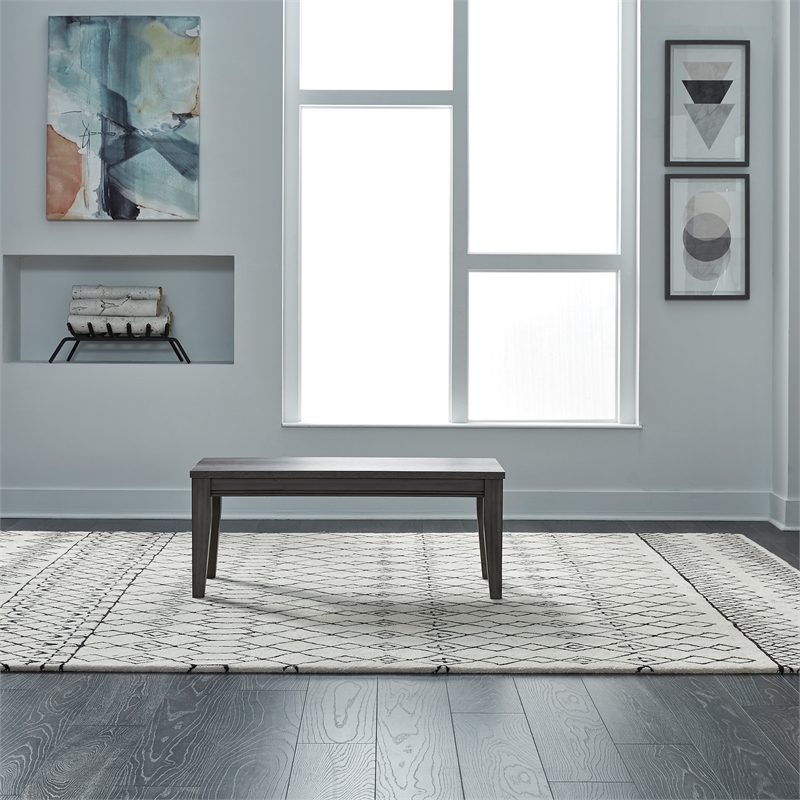 Liberty Furniture Tanners Creek Wood Medium Gray Bench (RTA)