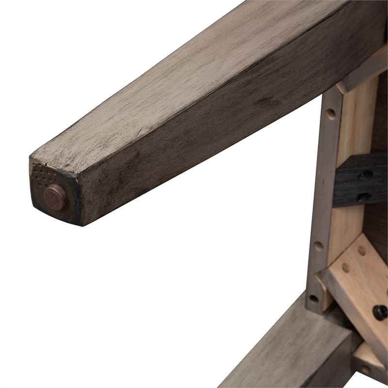 Liberty Furniture Tanners Creek Wood Medium Gray Bench (RTA)