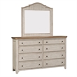 Farmhouse Reimagined White Dresser & Mirror