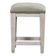 Heartland Off White Wood Upholstered Console Stool