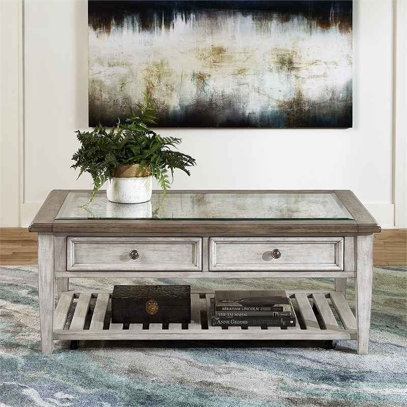 Heartland Off White Wood 3 Piece Set