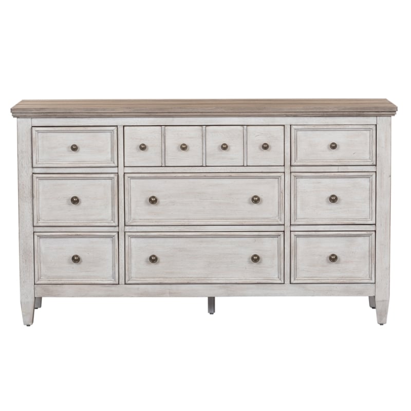 Heartland White Dresser & Mirror