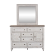 Heartland White Dresser & Mirror