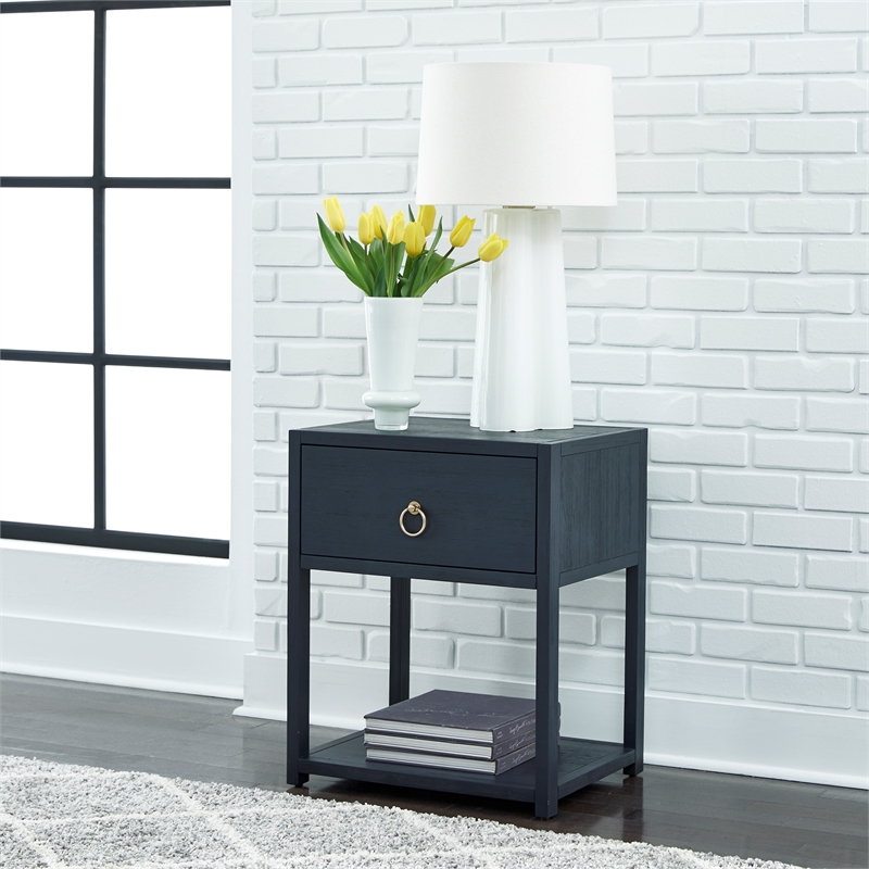 Liberty Furniture East End 1 Shelf Accent Table - Navy