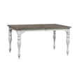 Liberty Furniture Magnolia Manor Leg Table - Antique White/Brown