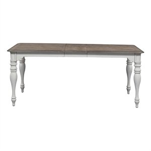 Liberty Furniture Magnolia Manor Leg Table - Antique White/Brown