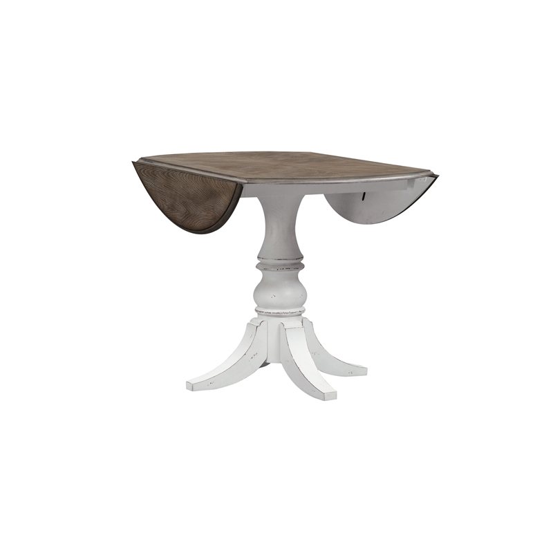 Liberty Furniture Magnolia Manor Drop Leaf Table - Antique White