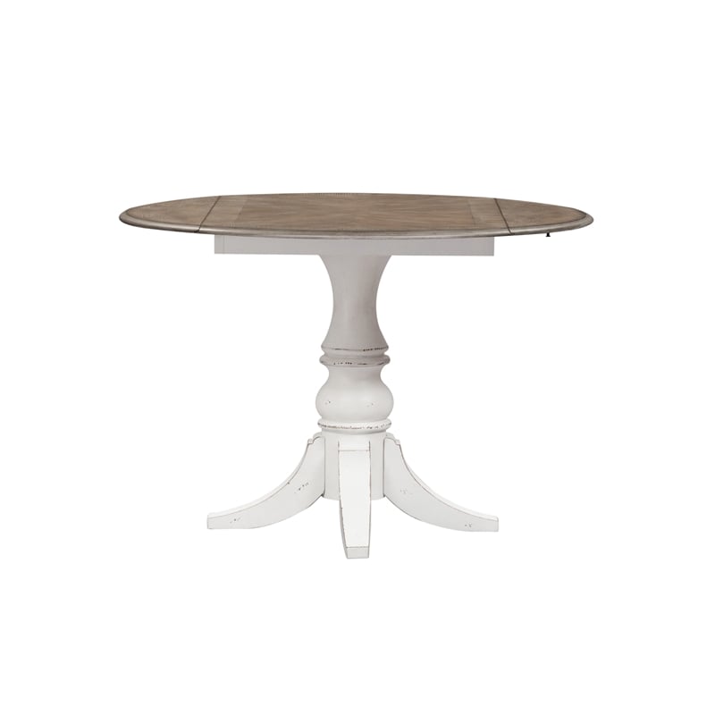 Liberty Furniture Magnolia Manor Drop Leaf Table - Antique White