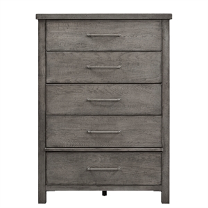 modern farmhouse dark gray 5 drawer chest