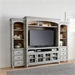 Heartland White Entertainment Center with Piers