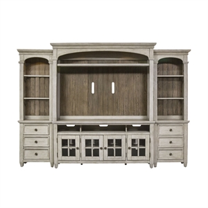 Heartland White Entertainment Center with Piers