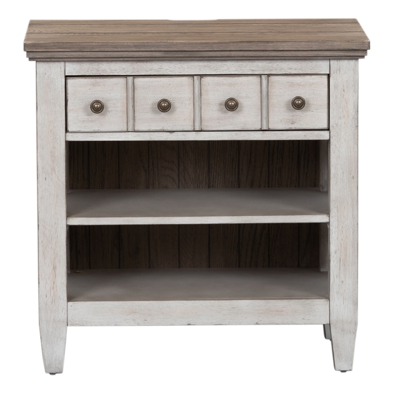Liberty Furniture Heartland Night Stand w/ Charging Station - Antique White