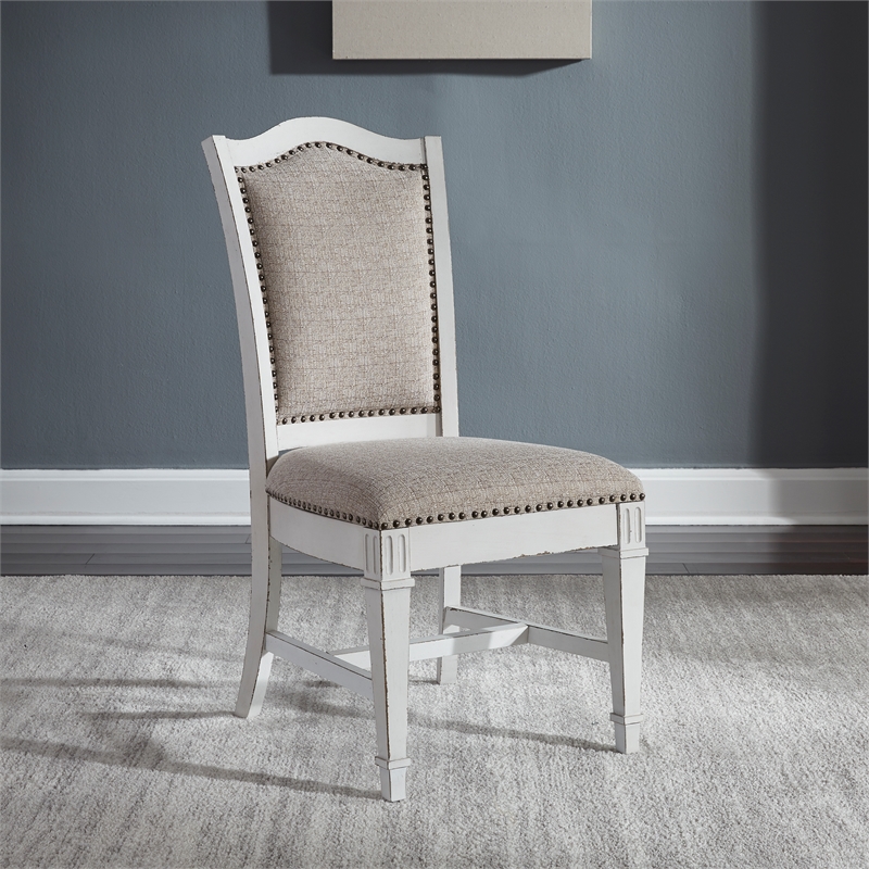 Abbey Park White Uph Side Chair (RTA)-Set of 2