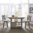 Lindsey Farm Light Gray Counter Height Swivel Chair (RTA)-Set of 2