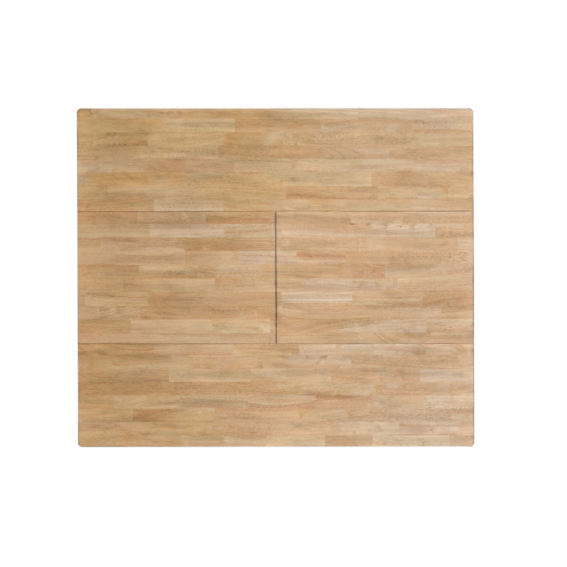 Lindsey Farm Solid Rubber Wood Kitchen Island in Gray & Sandstone