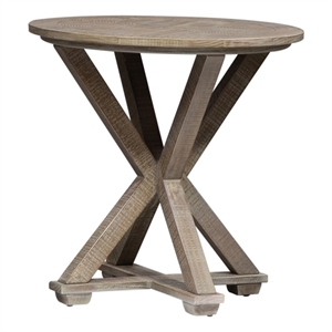 Parkland Falls Light Brown Round End Table