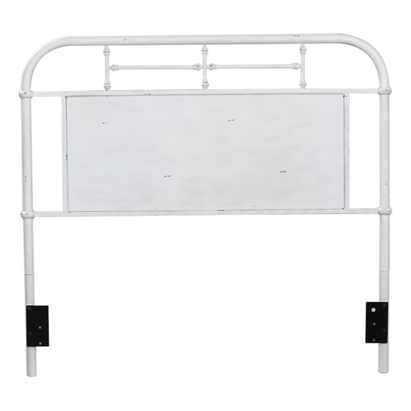 Liberty Furniture Vintage Series Twin Metal Headboard in Antique White
