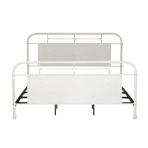 Vintage Series Metal King Metal Bed - Antique White
