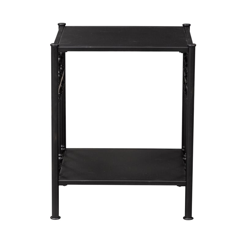 Vintage Series Metal Open Night Stand - Black