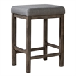 Liberty Furniture Hayden Way Upholstered Console Stool in Medium Gray