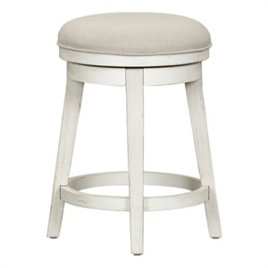 Modern Farmhouse Flea Market White Console Swivel Stool