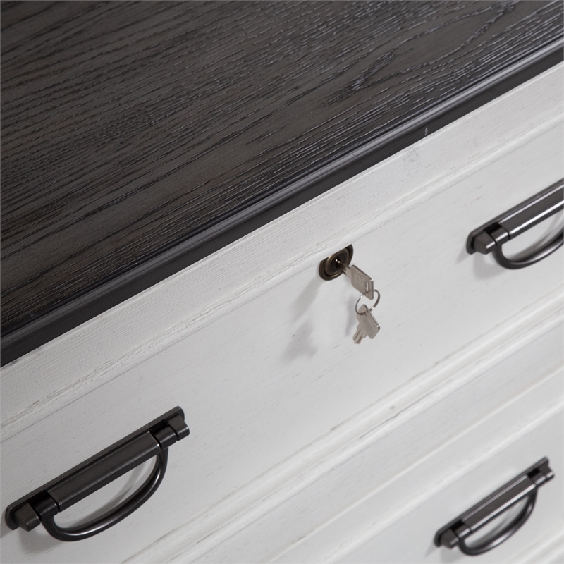 Allyson Park White Bunching Lateral File Cabinet