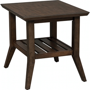 ventura blvd dark brown rectangular end table