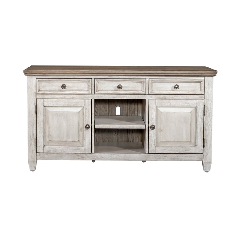 Heartland White 56 Inch Tile TV Console