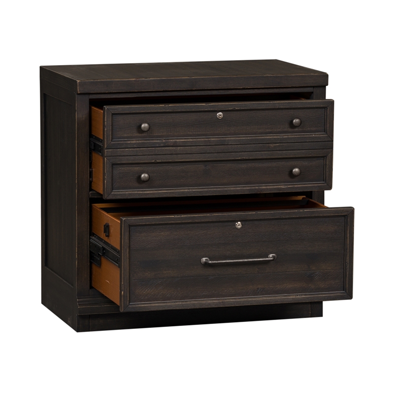 Harvest Home Black Bunching Lateral File Cabinet